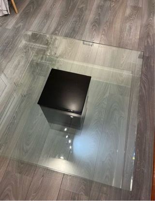 Mesa centro cristal 2 niveles