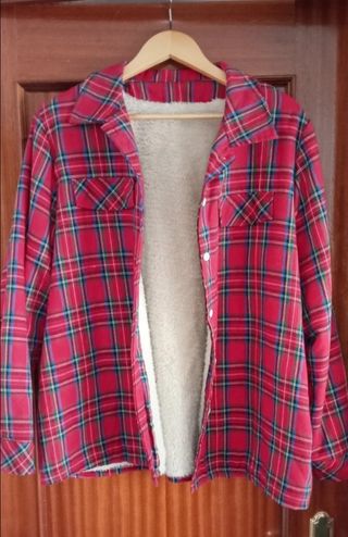 Camisa cuadros roja - Forro polar