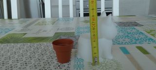 Vasetto decorativo Gattino bianco stampa  3D