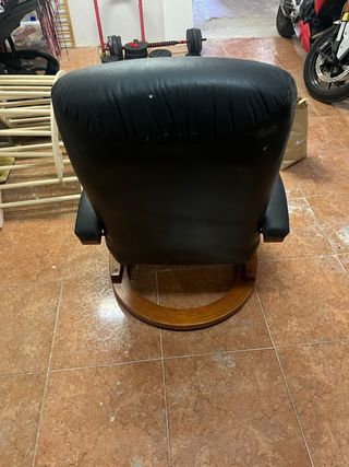 Sillón relax piel negro
