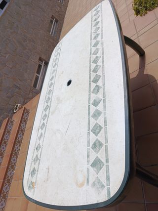 Tavolo da giardino Gran Mesa verde e bianco