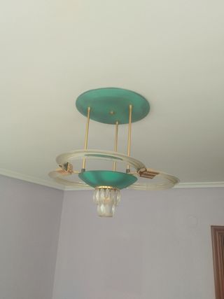 Plafón vintage metal & cristal