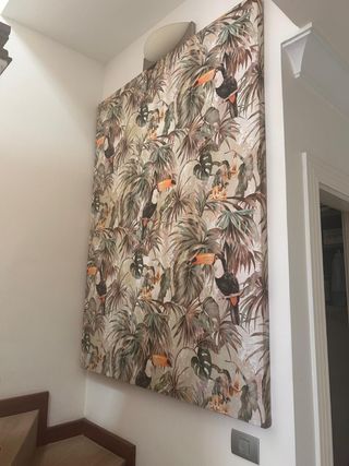 Cuadro tejido tropical grande