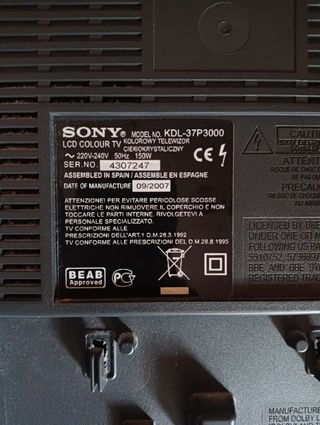 TV Sony 37"
