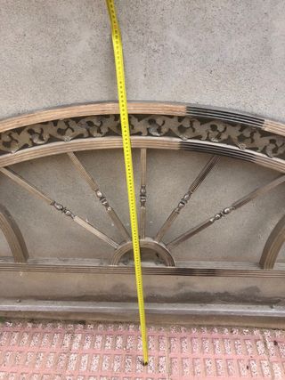 Cabecero cama antiguo metal plateado