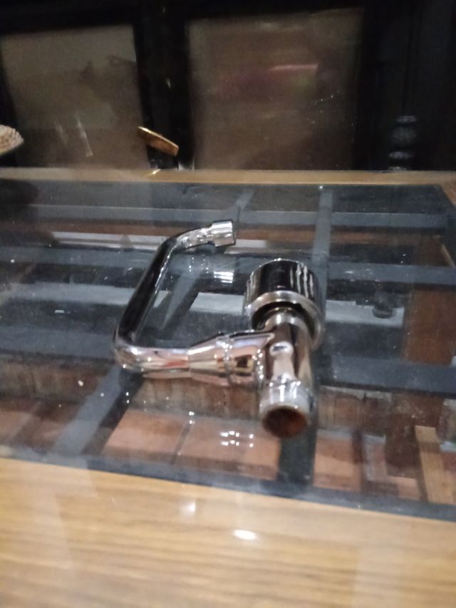 Grifo cocina metal plateado