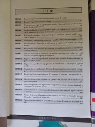 Temario Tecnología Cuerpo de Profesores de Enseñan