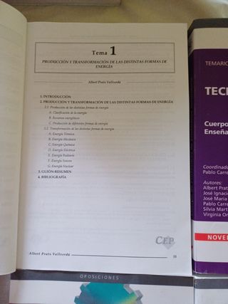 Temario Tecnología Cuerpo de Profesores de Enseñan