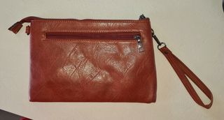 Pochette Uomo Marrone Chiaro in Ecopelle