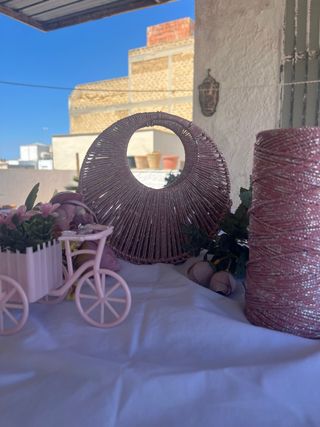 Borsa a cerchio rosa