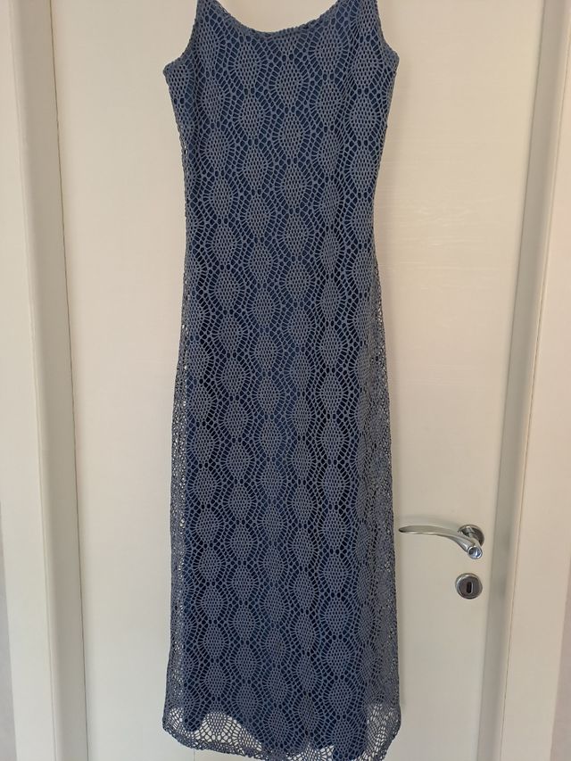 Vestito lungo estivo blu taglia S/M