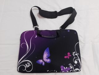 Maletín ordenador portátil morado - Bolsillos 