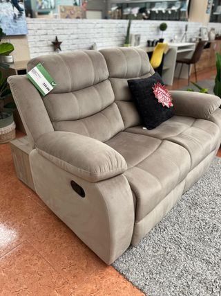 Sofá reclinable 2 plazas beige
