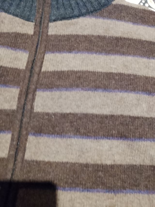 Chaqueta Pulligan rayas marrón-negro