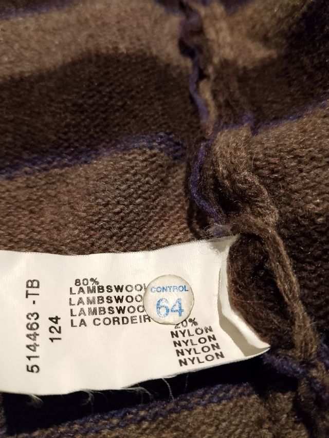 Chaqueta Pulligan rayas marrón-negro