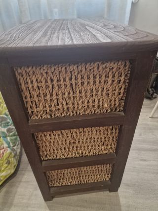 Cajonera mimbre 3 cajones