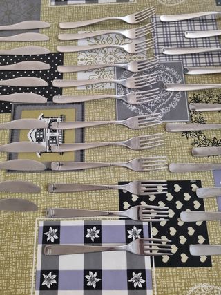 Cubiertos de metal - 45 piezas