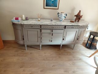 Mesa buffet mármol - Mueble antiguo