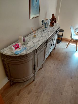 Mesa buffet mármol - Mueble antiguo