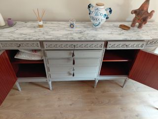 Mesa buffet mármol - Mueble antiguo