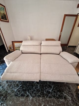 OFERTA Sofá relax 2 plazas color beige CON MOTORES