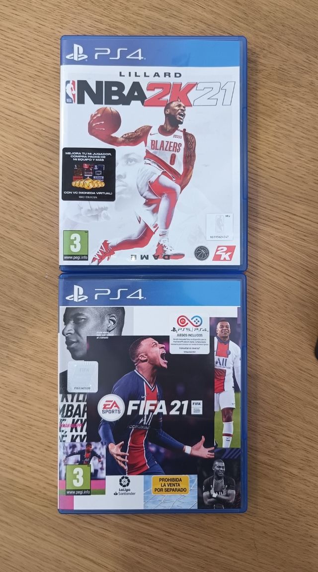 PS4 (PlayStation 4) - FIFA 21 & NBA 2K21