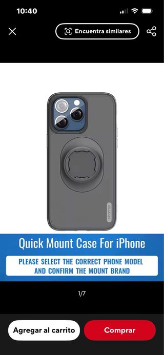 Soporte manillar moto Quad Lock.