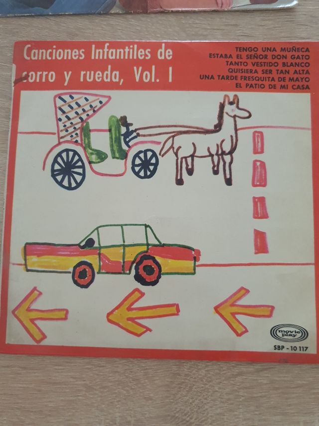 Vinilo singles 45rpm antiguos de música y cuentos