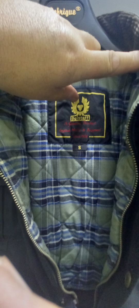 Giubbotto moto Belstaff verde scuro  donna