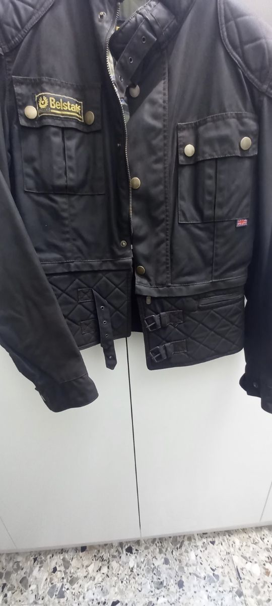 Giubbotto moto Belstaff verde scuro  donna