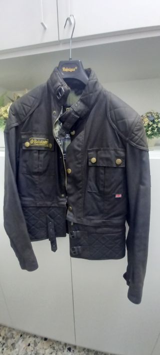 Giubbotto moto Belstaff verde scuro  donna