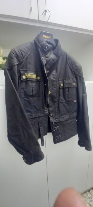 Giubbotto moto Belstaff verde scuro  donna