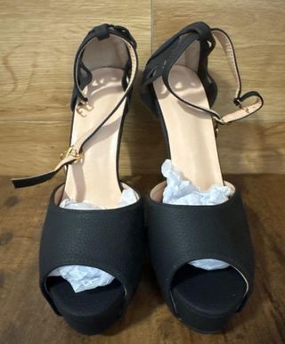 Tacones negros verano plataforma