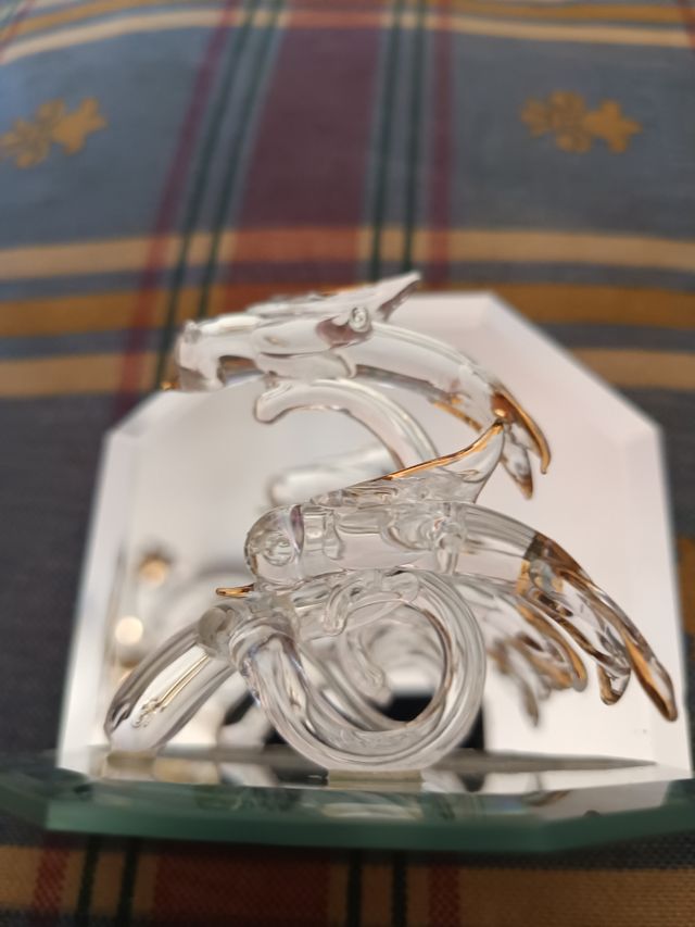 Delfin cristal dorado