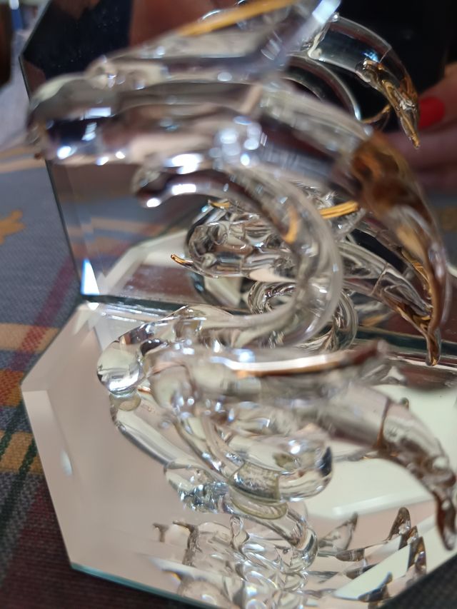 Delfin cristal dorado