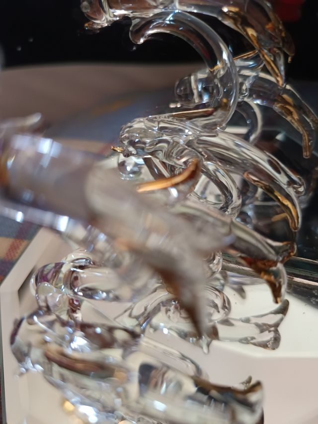 Delfin cristal dorado