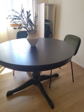 Mesa Ikea redonda negra