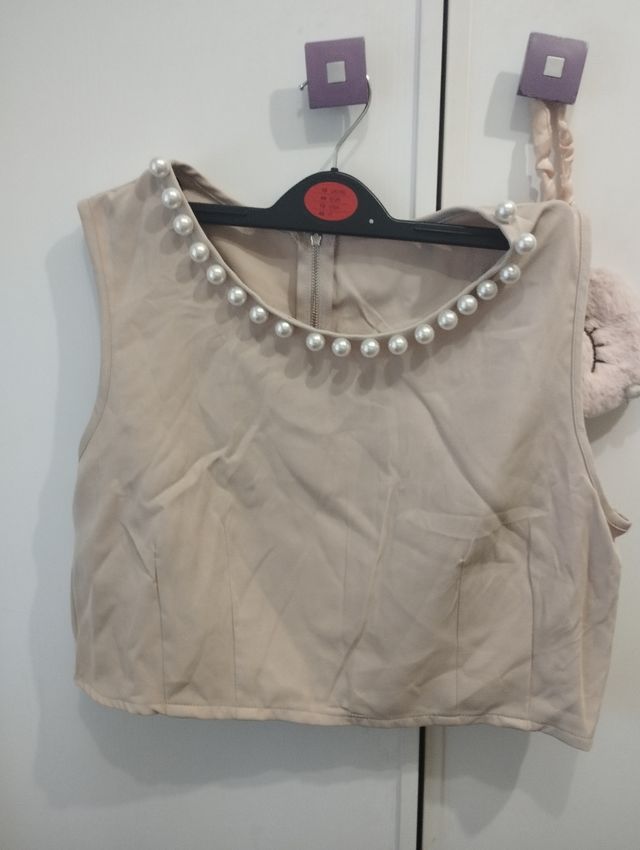 Franclia - Traje beige 2 piezas