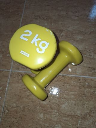 Mancuernas 2kg Decathlon - Amarillas