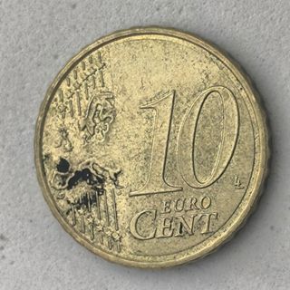 10-04058-España 10 cent € -  2020 -cuño roto pelo