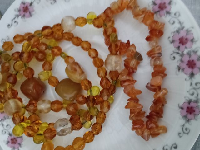 Collar y pulsera piedras vintage