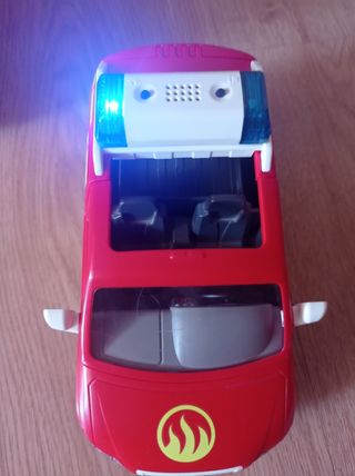 Playmobil Bomberos:Camión y Coche con luz y sonido