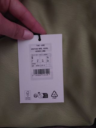 Vestido verde agua fiesta talla S