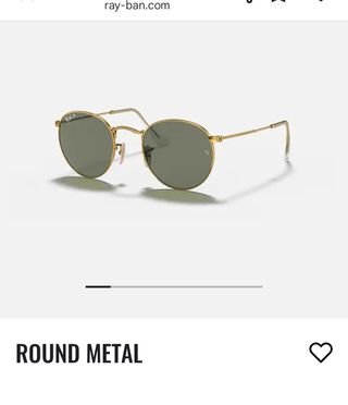 Ray-Ban Round Metal: Gafas Oro-Verde