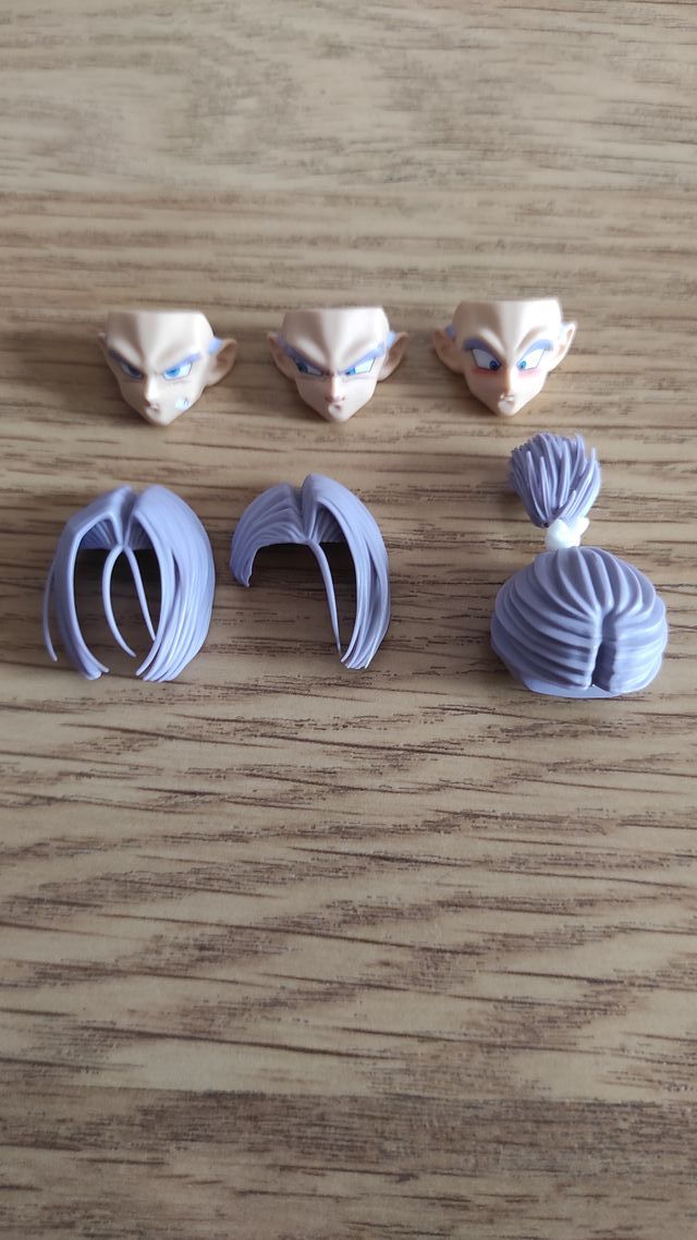 Cabellera y rostros para Trunks Sh Figuarts
