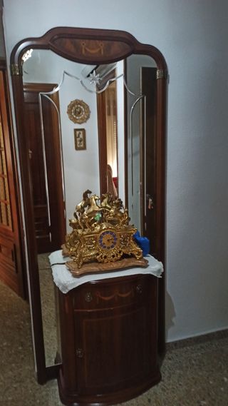 Conjunto espejo tocador antiguo