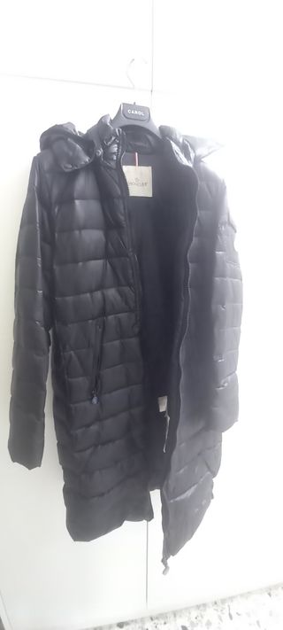 Giaccone  lungo nero donna .vintage .