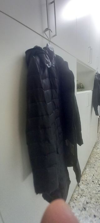 Giaccone  lungo nero donna .vintage .