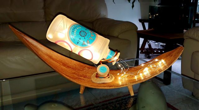 Lampada Gin - Centrotavola in legno