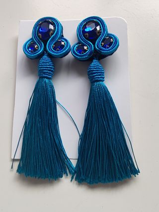 Pendientes Soutache turquesa
